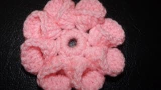Como crochet flor bien facil