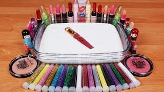 Slime Mélangé Avec du Maquillage et Des Paillettes