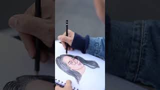 Dibujando desconocidos en la calle #arte #dibujo #art