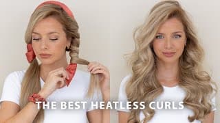 NEW Heatless Curls Tutorial 💙 ROBE CURLS UPDATED