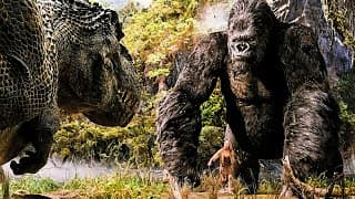 The King Defends His Queen – Kong vs. T-Rex Fight Scene | CLIP ⚡ 4K