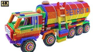 DIY - How to Make a Petrol Truck Car out of Magnetic Balls (Satisfying) 💖 Oddly Magnets