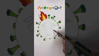 Amazing 🔥+🦠+🥺+🌍=？| Satisfying Créative Art #Shorts #art #draw #drawing #painting