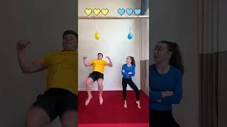 Loser gets wet! Gymnastics challenge🎈💦