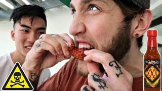 GHOST PEPPER PRANK ON FAZE BANKS AND RICEGUM!! (CLOUTHOUSE) WORLDS HOTTEST WINGS