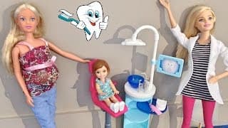 PRIMEIRA VISITA AO DENTISTA - Aninha vai no consultório da Dra. Barbie - Julia Silva