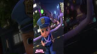 أذرع الروبوت ضد الديناصور العملاق #FunnyCartoon #BabyPolice #RaccoonDuo