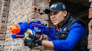 LTT Game Nerf War : Winter Warriors SEAL X Nerf Guns Fight Criminal Group Rocket Intruder Clever