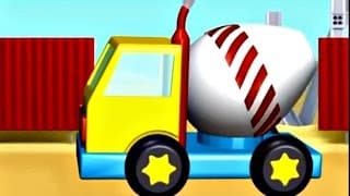 Ma Petite Bétonnière. Jeu d'assemblage: une bétonnière. Dessin animé