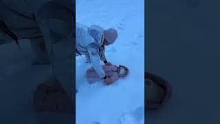 A baby snow angel 🥹