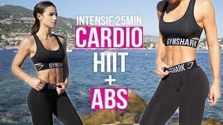 25MIN CARDIO HIIT BRÛLE GRAISSE & ABDOS INTENSIFS (sans crunchs et sans matériel)