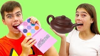Nastya y Artem se les ocurrió un juego de chocolate  | Nastya Artem Mia