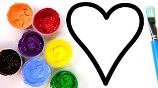 🎨 Learn Colors for Kids in 4K | Painting a Rainbow Heart | Fun Art and Learning Video for Toddlers 💖