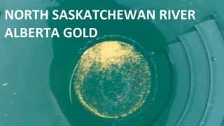 Sluicing North Saskatchewan River for gold prospecting