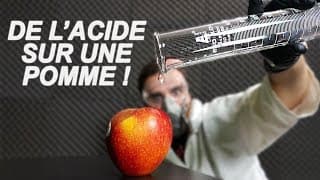 DE L’ACIDE SUR UNE POMME ? Will it dissolve