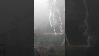 City under heavy rain