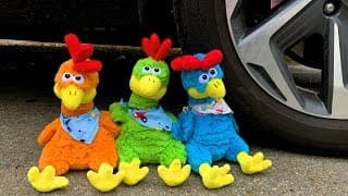 Crushing Crunchy & Soft Things by Car! Experiment: Car vs Chickens