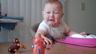Baby is freaked out by monkey toy | Babies and Toddlers | KYOOT
