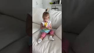 Staining my white couch with blue paint!! Testing if it’s really stainproof! 😱 #shorts