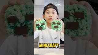 Minecraft Popcorn Rice Krispy’s 🍿 Homemade Snacks! #shorts #food #minecraft