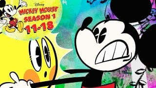 Mickey Mouse Cartoon: Season 1 Episodes 11-18 | Full Shorts Compilation | @disneychannelanimation​