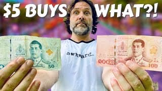 The $5 Challenge in Bangkok - Cost of Living Thailand 2021 - Street Food