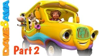 Wheels on the Bus – Animal Sounds Song | Nursery Rhymes and Baby Songs from Dave and Ava