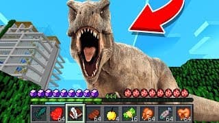 How to play DINOSAUR in Minecraft! Real life family DINOSAUR! Battle NOOB VS PRO Animation