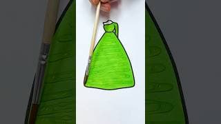Green Princess ✨💚✨ Glitter Art Dress 🎨 #glitter #glitterdress #colorfulcreativekids #green #color