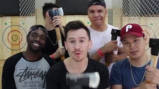 INSANE *AXE* THROWING CHALLENGE!!!