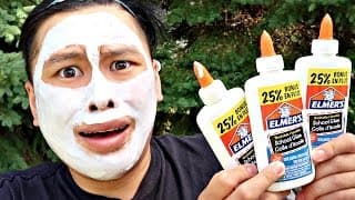100 LAYERS OF GLUE ON MY FACE!!!