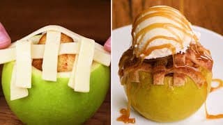 Manzana Rellena de Pay de Manzana - Receta de Postre Nutritivo | So Yummy Español