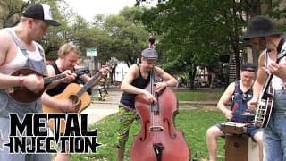 AC/DC "You Shook Me All Night Long" By STEVE 'N' SEAGULLS at SXSW 2016 | Metal Injection