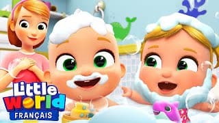 C’est l’heure du bain! | Le monde de Nico et Nina | Little World Français - Comptines pour enfants