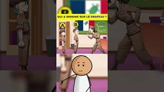 Qui a dessiné sur le drapeau ? #quiz #défi #énigme #réflexion #jeuxvidéo #énigmevisuelle
