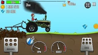 Hill Climb Racing - New Tractor with Plough in Countryside GamePlay