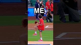 I Threw an MLB First Pitch 😳 #baseball #mlb