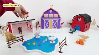 🚜 Learn Farm Animals & Colors for Kids 🐓 | Colorful Eggs on the Farm 🥚