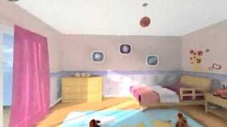 VISITE VIRTUELLE 3D CHAMBRE FILLE 3