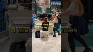 I asked her play Summer Vivaldi 😻❤️ #violin #violinist #publicreaction #pianist #piano