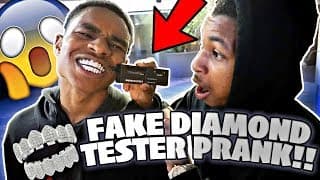 Testing YBN Almighty Jay's $30,000 Diamond Grill With A FAKE DIAMOND TESTER! 💎😂*didn't end well*