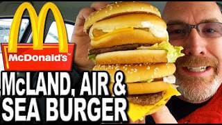 McDonald's ★ Secret Menu Item ★ The McLand, Air and Sea Burger Food Review | KBDProductionsTV