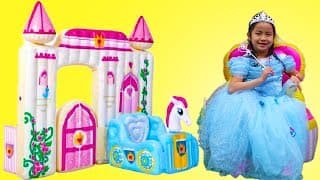Jannie Pretend Play with Inflatable Princess Castle Toy