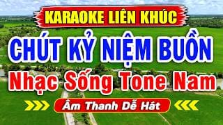 Karaoke Chút Kỷ Niệm Buồn Tone Nam | Cha Cha Cha Nhạc Sống Âm Thanh Hát Cực Đã