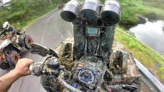 Out Of Control Polaris 1000XP, 32" Assassinators Spin Out On Bridge