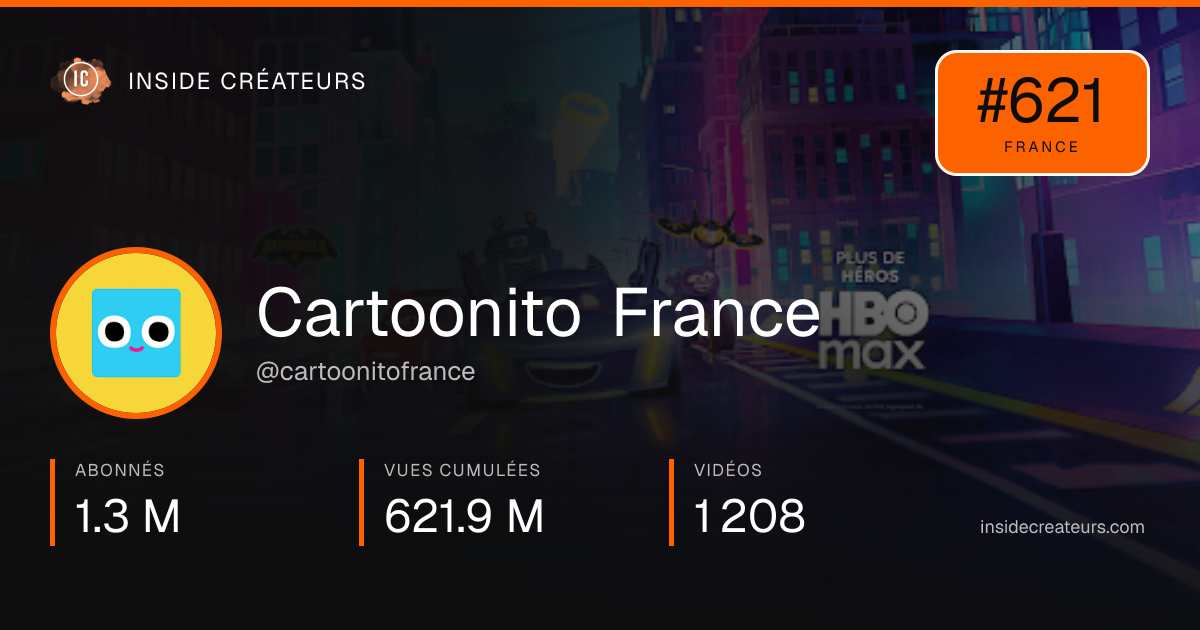 Carte statistiques de Cartoonito France