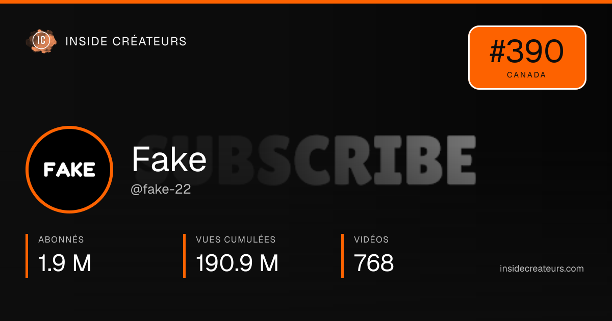 Carte statistiques de Fake