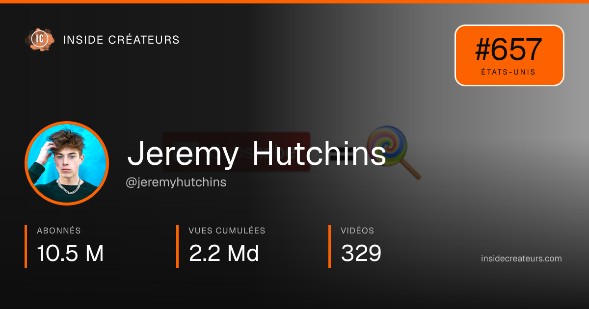 Carte statistiques de Jeremy Hutchins