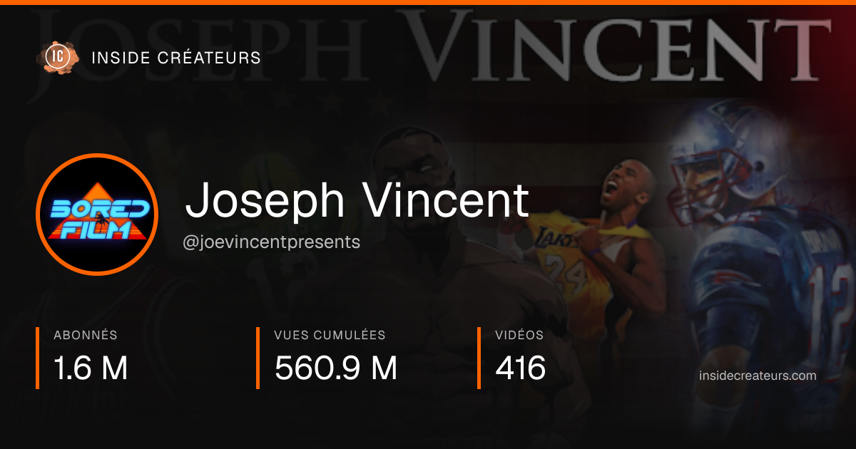 Carte statistiques de Joseph Vincent