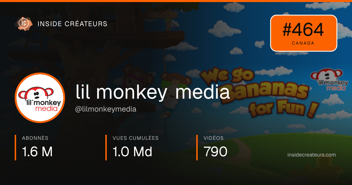 Carte statistiques de lil monkey media